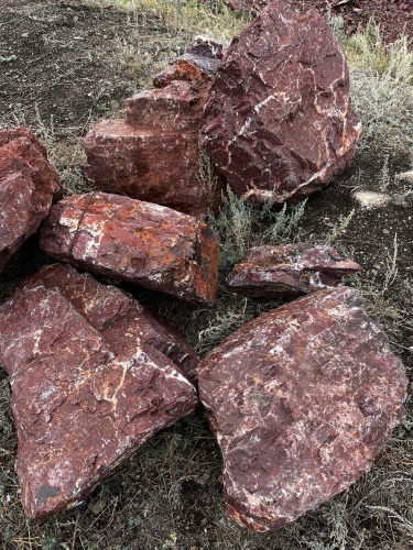 Камни для ландшафтного дизайна красно-фиолетовые 10-60 килограмм купить в Ишимбае