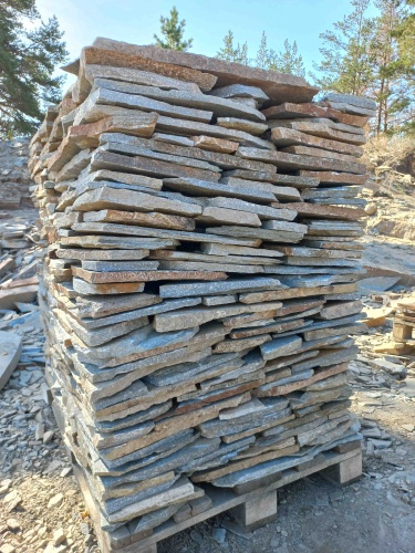 Плитняк златолит серебристый для цоколя, отмостки купить в Ишимбае