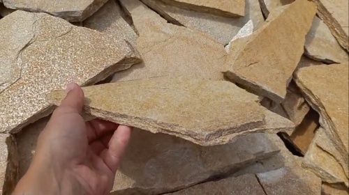 Плитняк златолит жёлтый для цоколя купить в Ишимбае
